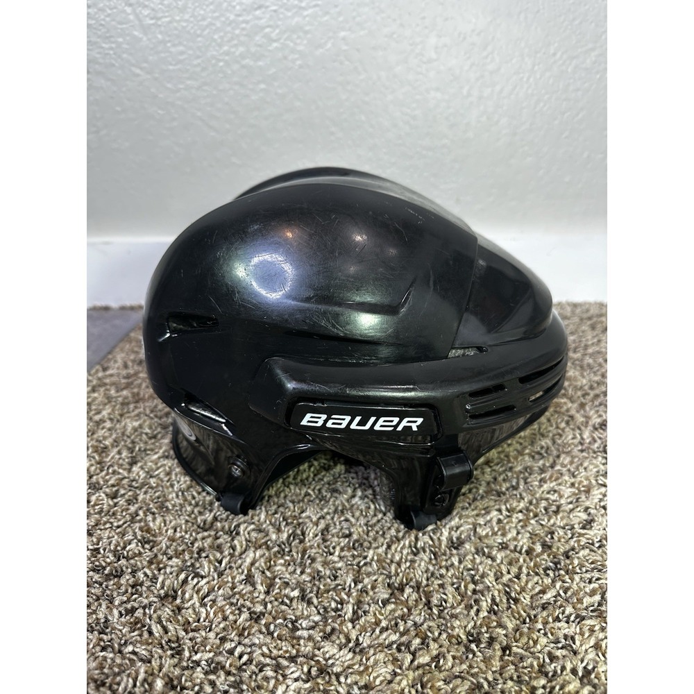 Bauer BHH7500L Large Black Ice Hockey Open Face Helmet CE HECC CSA Certified